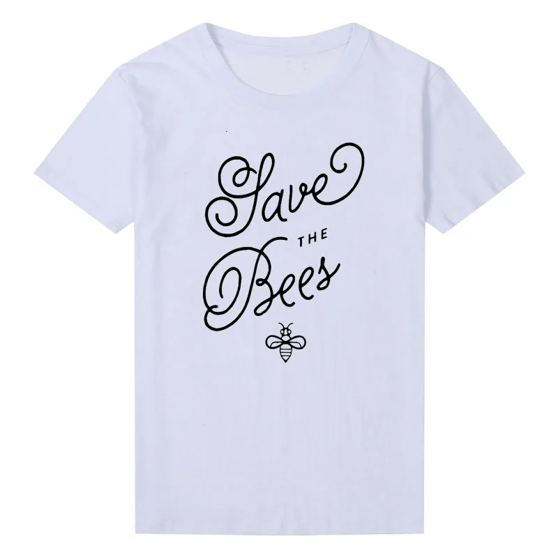 Save The Bees T-Shirt Women Environmental Shirt Simple Life Mom Top Funny Crewneck Casual Outift Shirts Drop Ship |