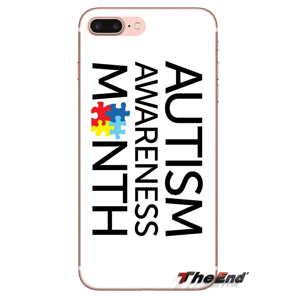 For Samsung Galaxy A3 A5 A7 A9 A8 Star A6 Plus 2018 2015 2016 2017 Puzzle National Autism Awareness Month Transparent Soft Cover |