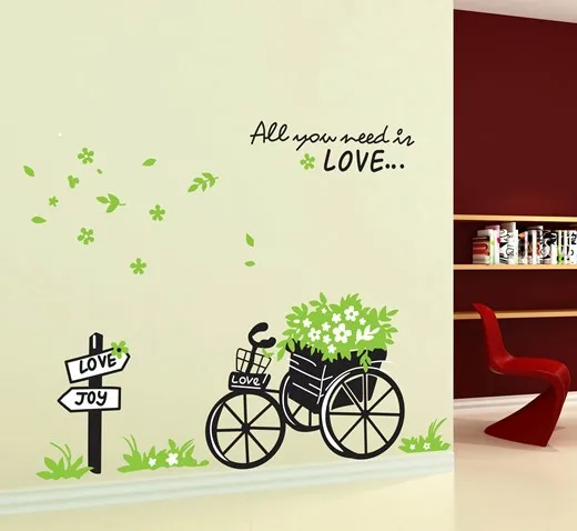 2018 велосипед Любовь Радость фото-наклейка для стены Декор DIY настенный