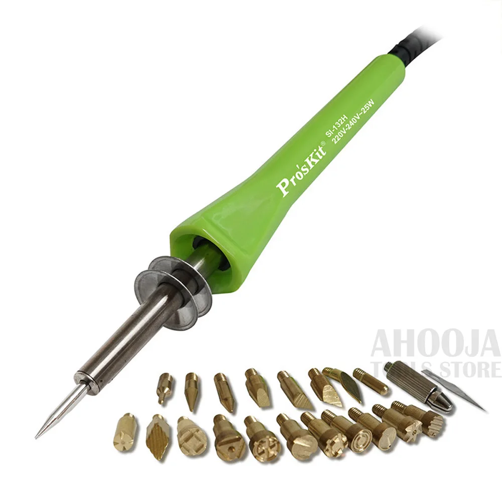 Pro'skit SI-132H паяльник ручка инструменты для древесная пирография комплект для выжигания для резьбы тиснение дома DIY пайки ремонтные инструменты