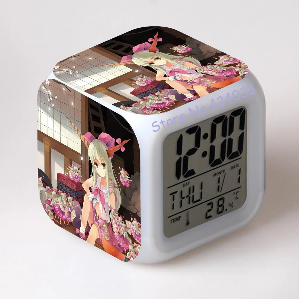 Восточный Проект руммия Будильник Изменение цвета печати милый мультфильм