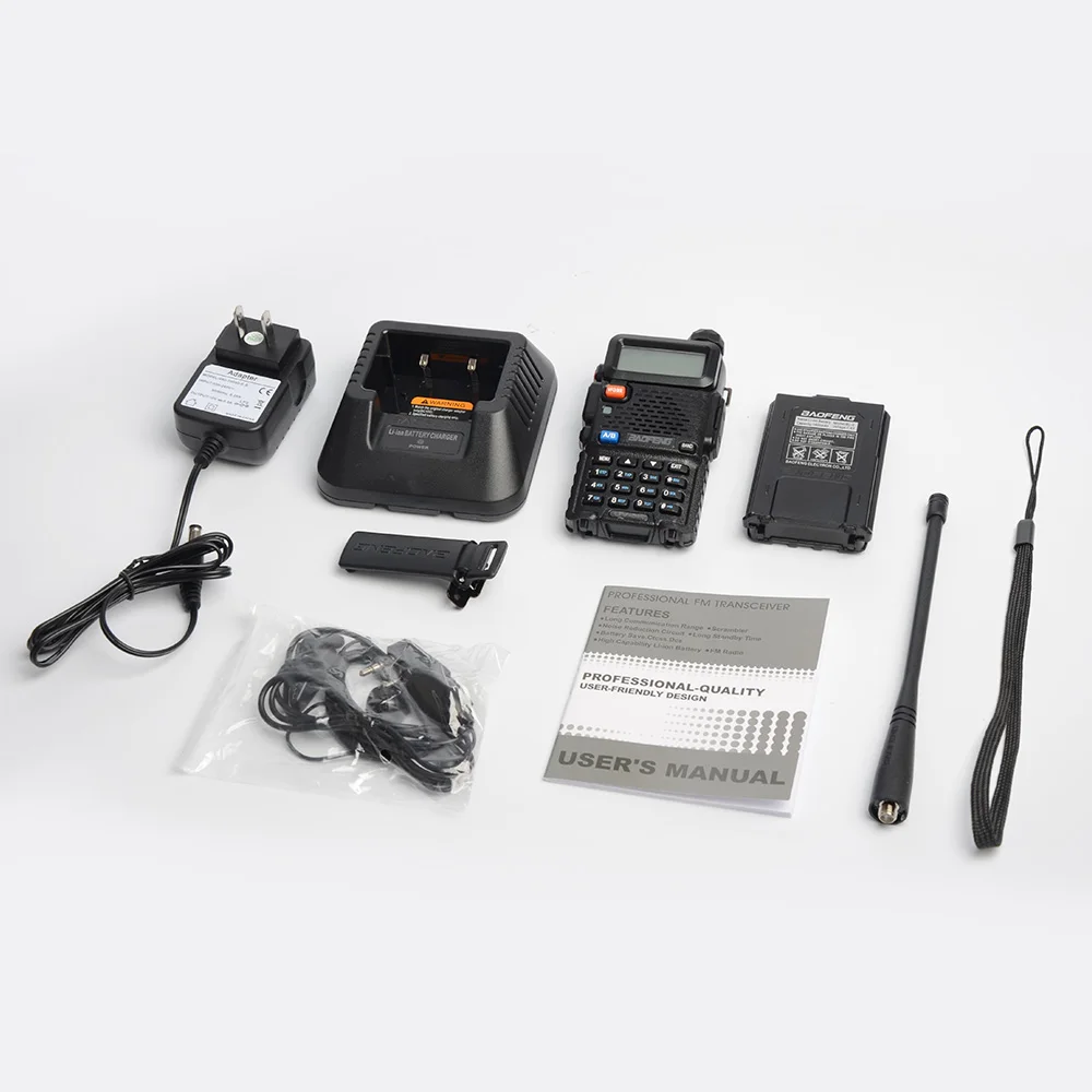 (4 шт.) Baofeng UV5R 5 Вт двухдиапазонный УКВ портативная CB переносная радиоаппаратура с