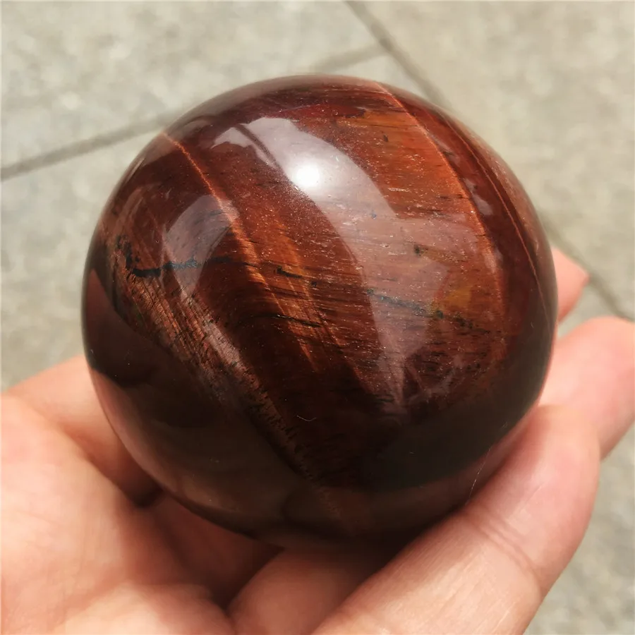 1 шт. естественный камень красный тигровый глаз сфера исцеления кварцевый кристалл полированный шар в качестве подарка минеральные камни.