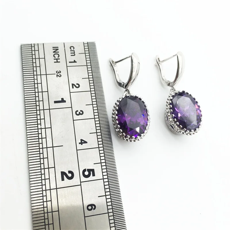 Женский ювелирный комплект из колье и серёг серебра 925 пробы | Украшения