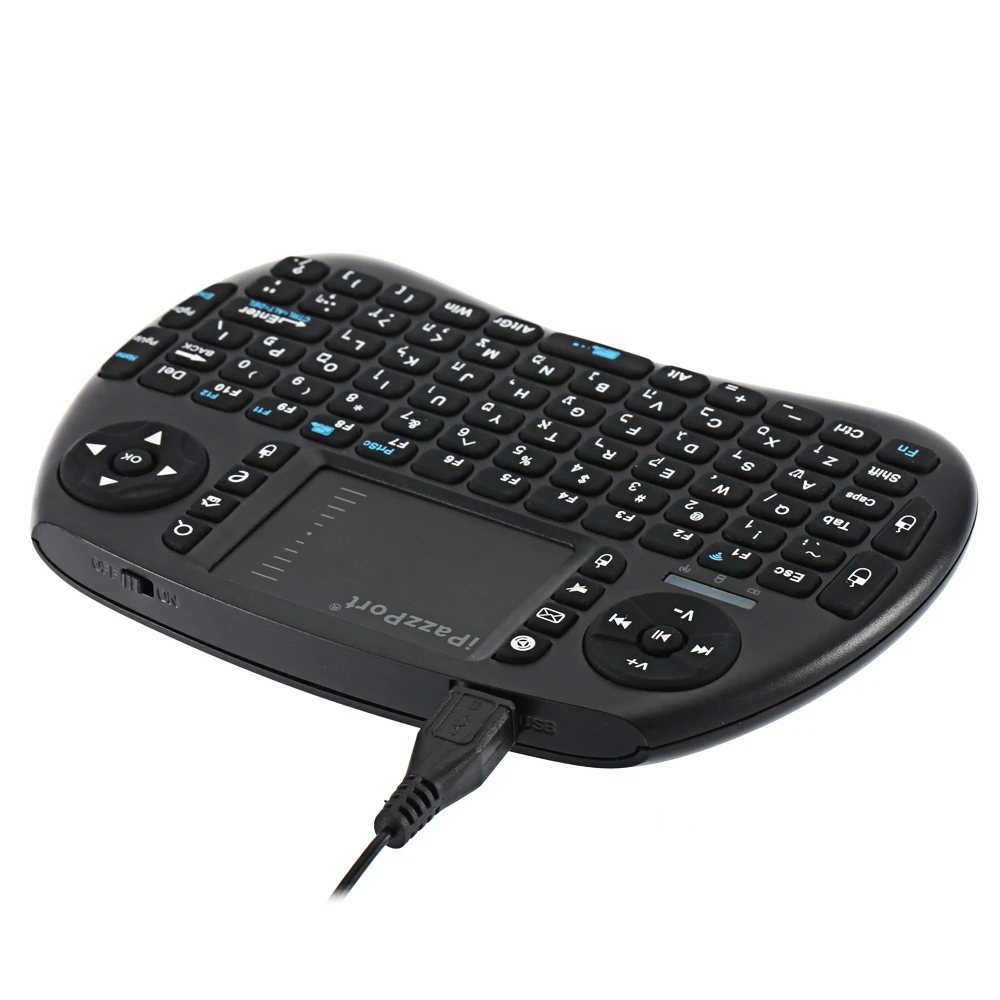 IPazzPort KP-810-21 S многофункциональный мини беспроводной иврит язык полный QWERTY