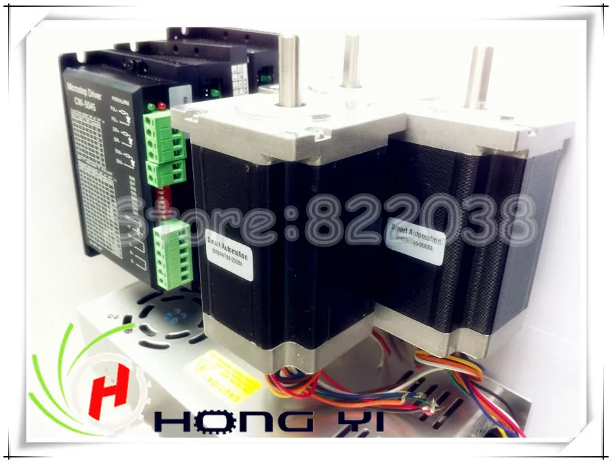 CNC шаговый двигатель маршрутизатор и мельница nema 34 12Nm 1700 oz. in x 3 + micsteps драйвер 80vdc 6A