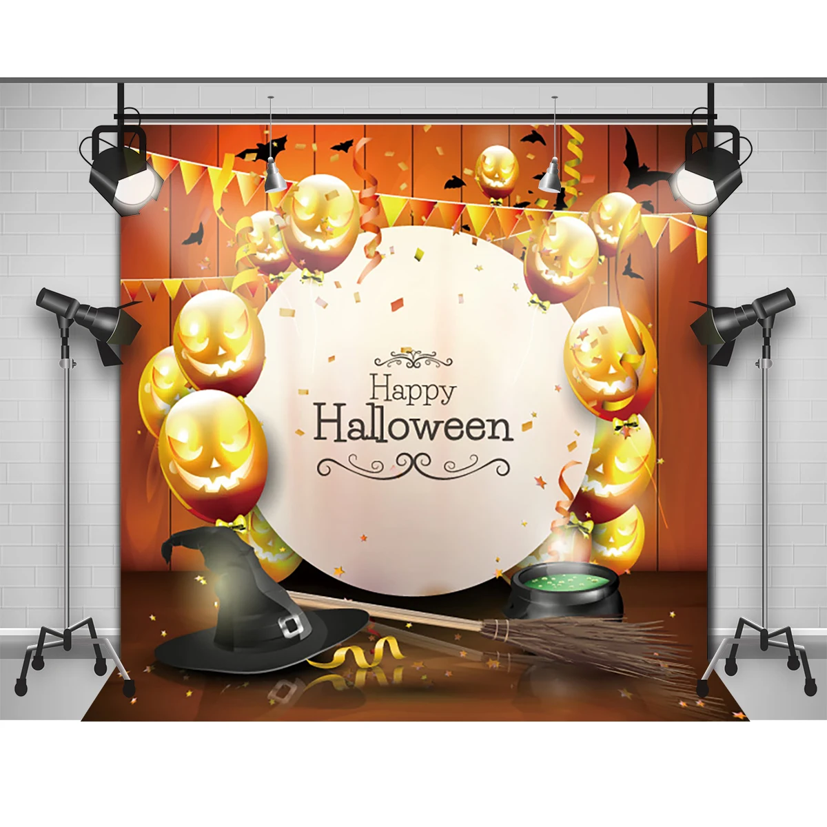 Фотофон для Хэллоуина с деревянной метлой | Электроника