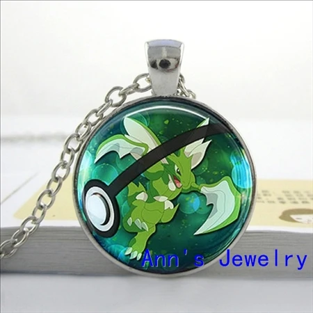 Raichu ожерелье с рисунком покемона Vulpix Pokeball подвеска с покемоном Xerneas Ювелирное стекло кабошон Ожерелье Подвеска HZ1 - Окраска металла: 5