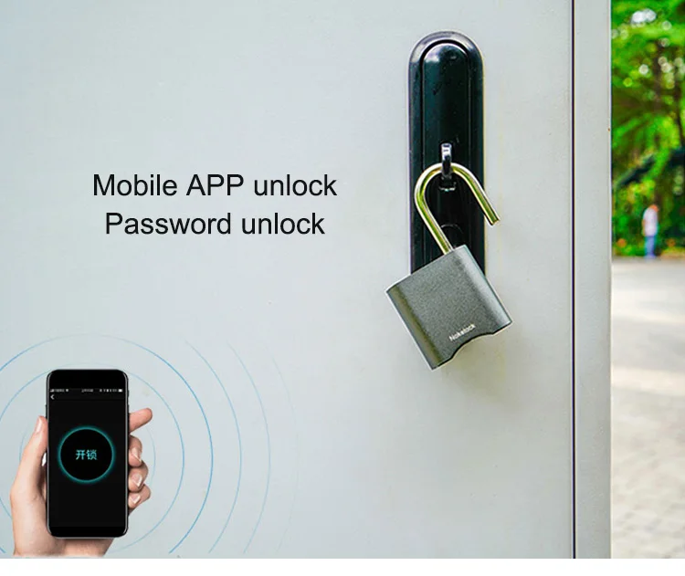 Nokelock Умный Замок Bluetooth приложение Пароль замок IP65 Водонепроницаемый Открытый электронные замки без ключа Противоугонный небольшой дверной замок