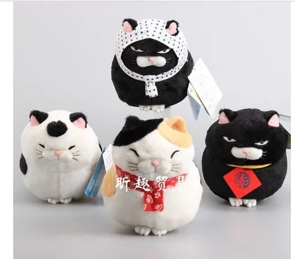 Бесплатная доставка 4 вида стилей кошка Hige Manjyu Maekake 18 см плюшевая игрушка Kawaii