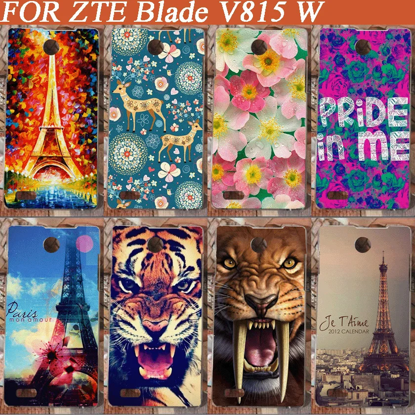 Жесткий чехол с рисунком для ZTE Blade Buzz V815W / 14 рисунков цветной zte телефона|Бамперы| |
