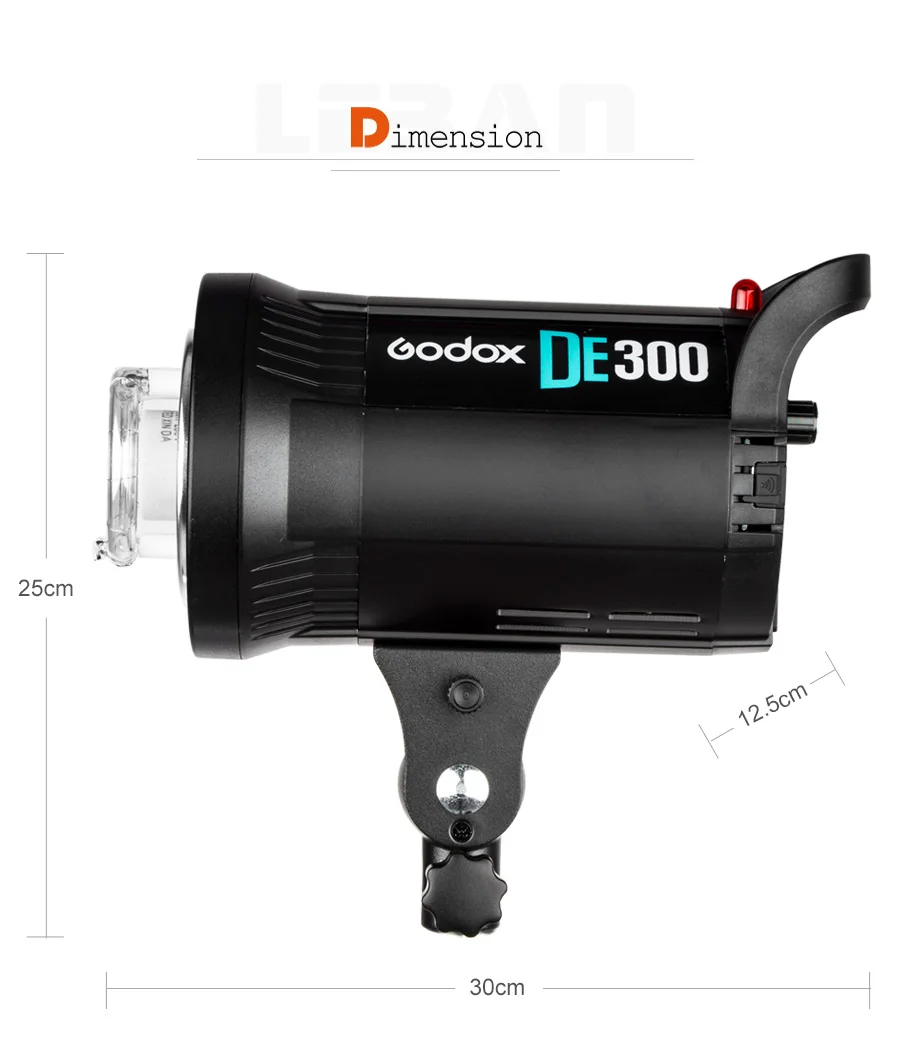 Godox DE300 300W компактная студийная вспышка светильник мерцающий светильник ing фонаря ламповый патрон