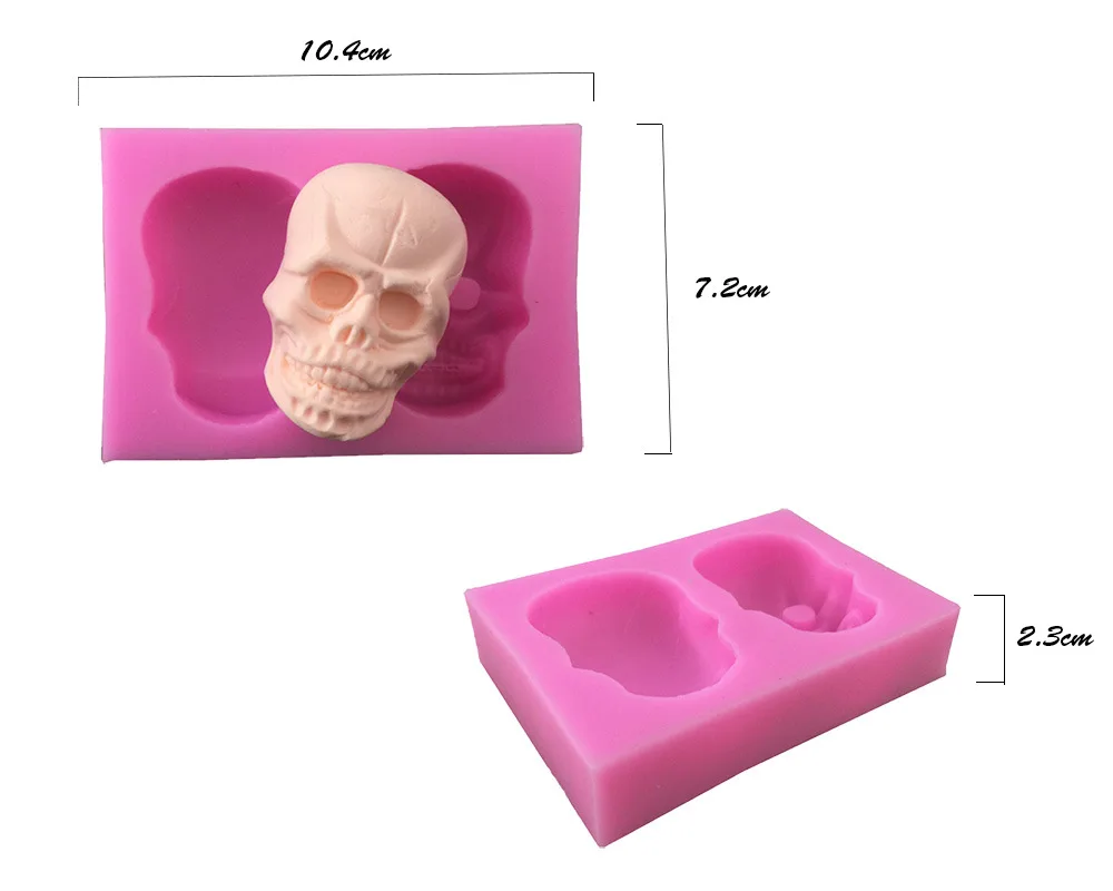 Силиконовые 3d формы в виде черепа помадки форме рельефное украшение для сделай