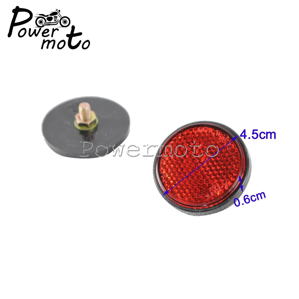 2 шт. 4 5 см Круглый отражатель красного и желтого цвета для мотоцикла