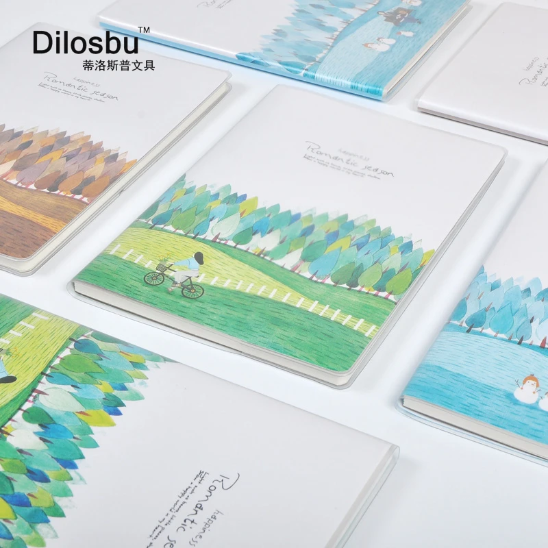 

A5 Dilosbu романтический сезон композиция книга карманный блокнот мультфильм Матовая Обложка Водонепроницаемый телефон