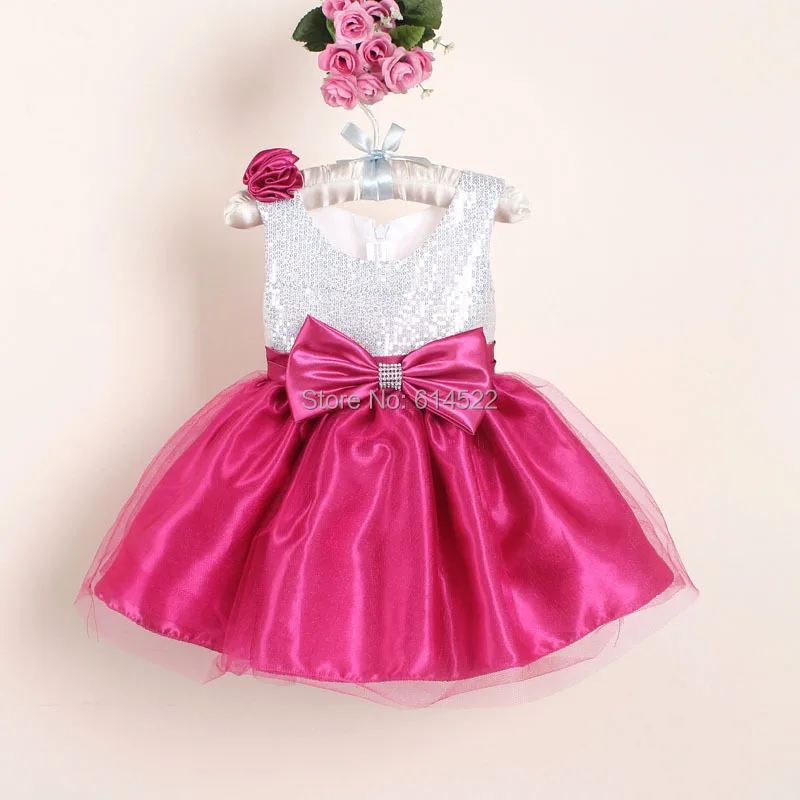 Vestidos infantis новые рождественские платья для девочек с цветочным принтом красное платье с блестками и большим бантом для маленьких девочек детское свадебное праздничное платье для детей от 0 до 4 лет