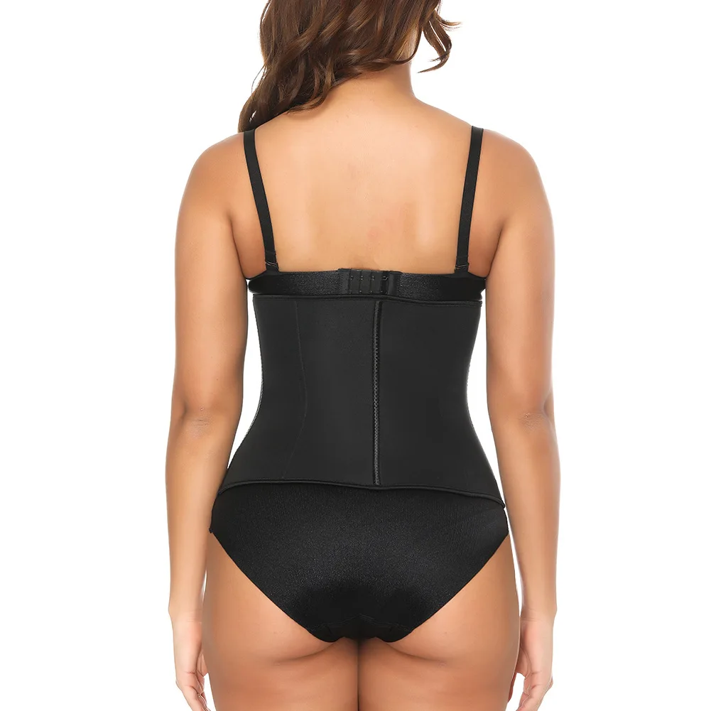 Женский латексный корсет для талии черный пояс похудения застежка молния крючки