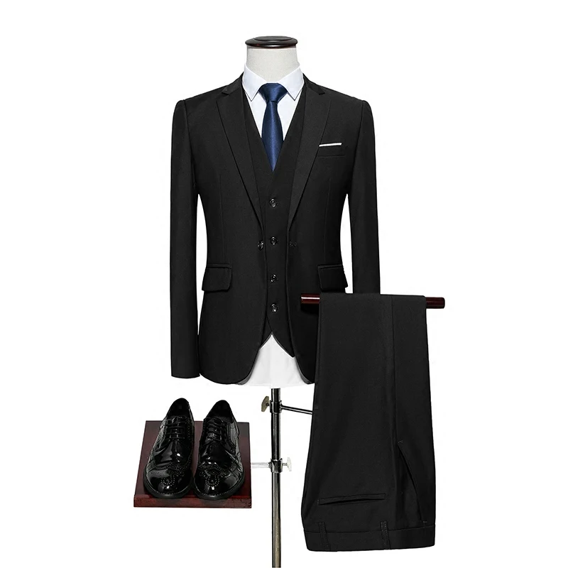 Черный Plyesxale Для мужчин костюмы Slim Fit 3 предмета Свадебный костюм для жениха 4XL 5XL 6XL красный цвет: желтый, темно-зеленый, белый, пурпурный, костюмы для Для мужчин Q20 - Цвет: Черный