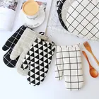INS скандинавские геометрические митенки для духовки, кухонные перчатки для микроволновки, термостойкие Нескользящие термоизолированные перчатки для выпечки барбекю