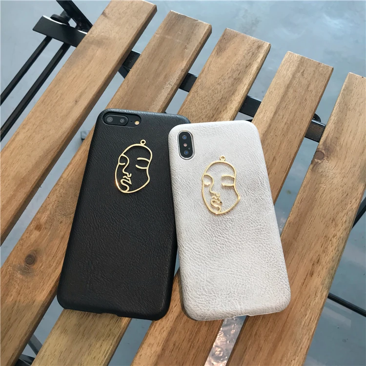 Модный кожаный 3D чехол для телефона с изображением лица девушки iPhone 7 iphone X 6 6S 8 Plus