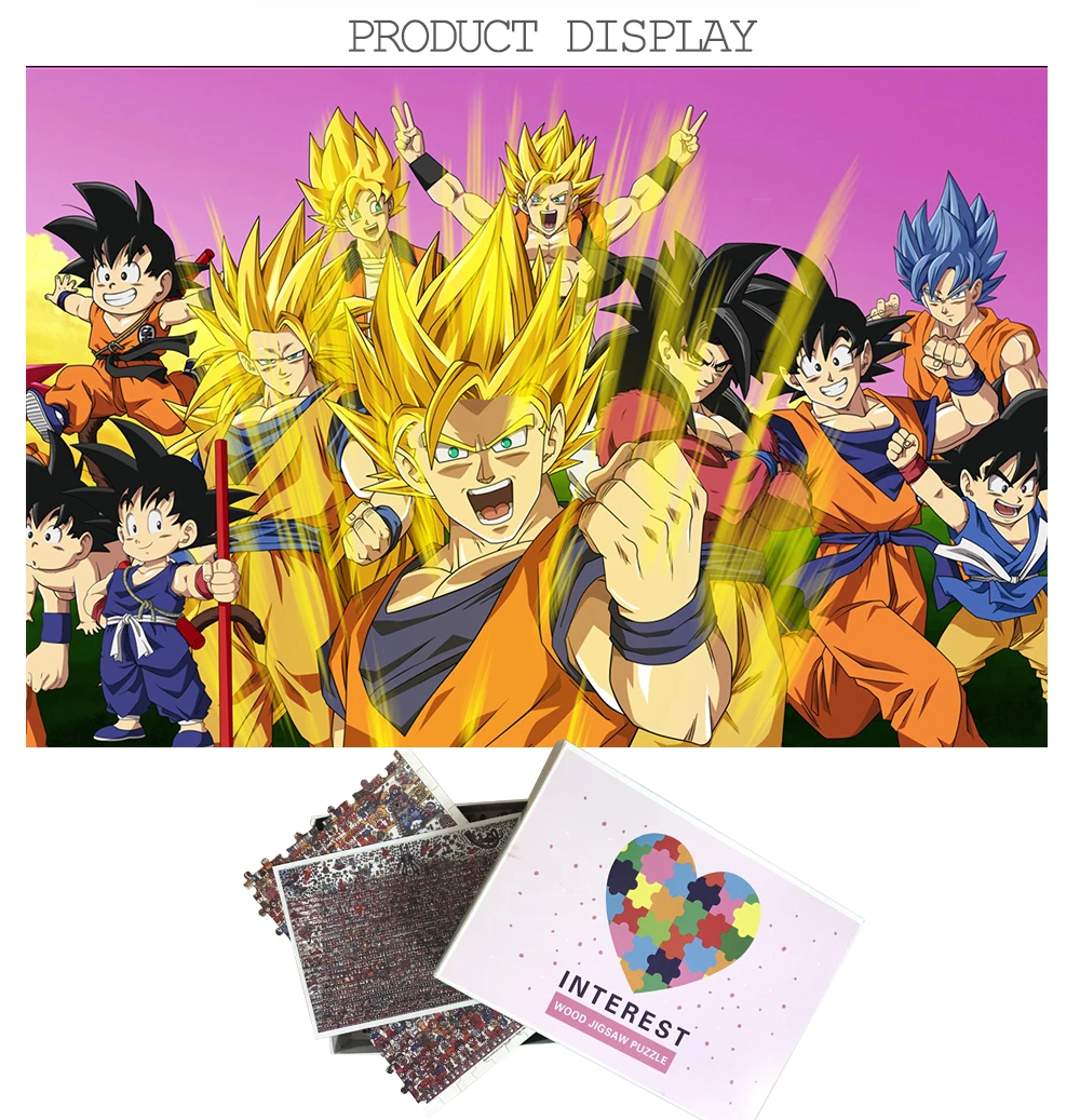 MOMEMO Dragon Ball Puzzle 1000 шт. деревянные головоломки мультфильм Аниме Супер сайян Гоку головоломка для детей Взрослые подростки игрушки