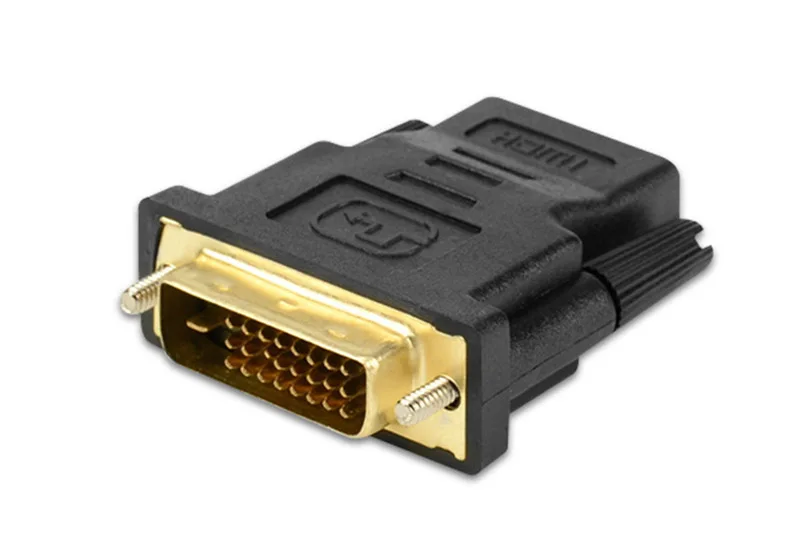 Черный 1080P для HDTV проектор монитор DVI 24+ 1 к HDMI адаптер Кабели 24 К позолоченный штекер папа-мама Кабель HDMI-DVI конвертер - Цвет: Черный