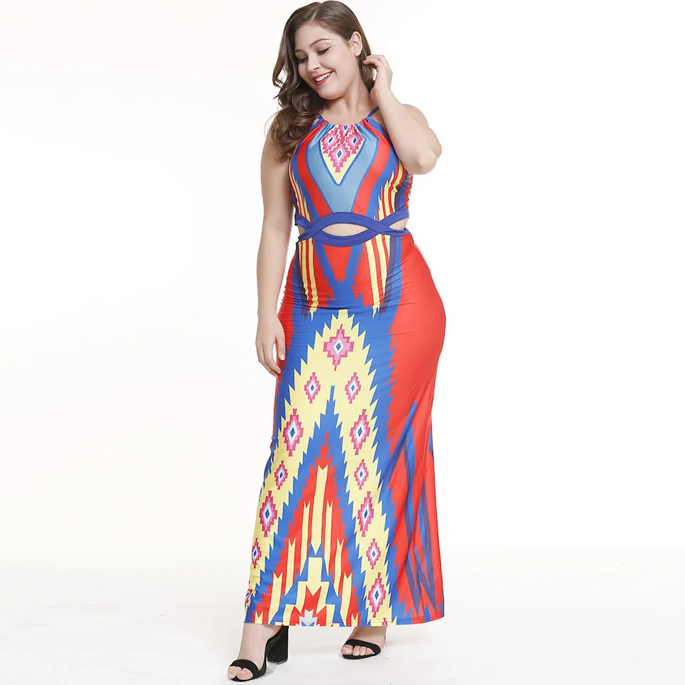 Женское летнее длинное платье с цветочным принтом размеры до 5XL|Женские платья| |
