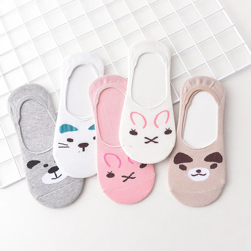 5 пар/упак. хорошее качество милые цветные женские носки тапочки для девочек