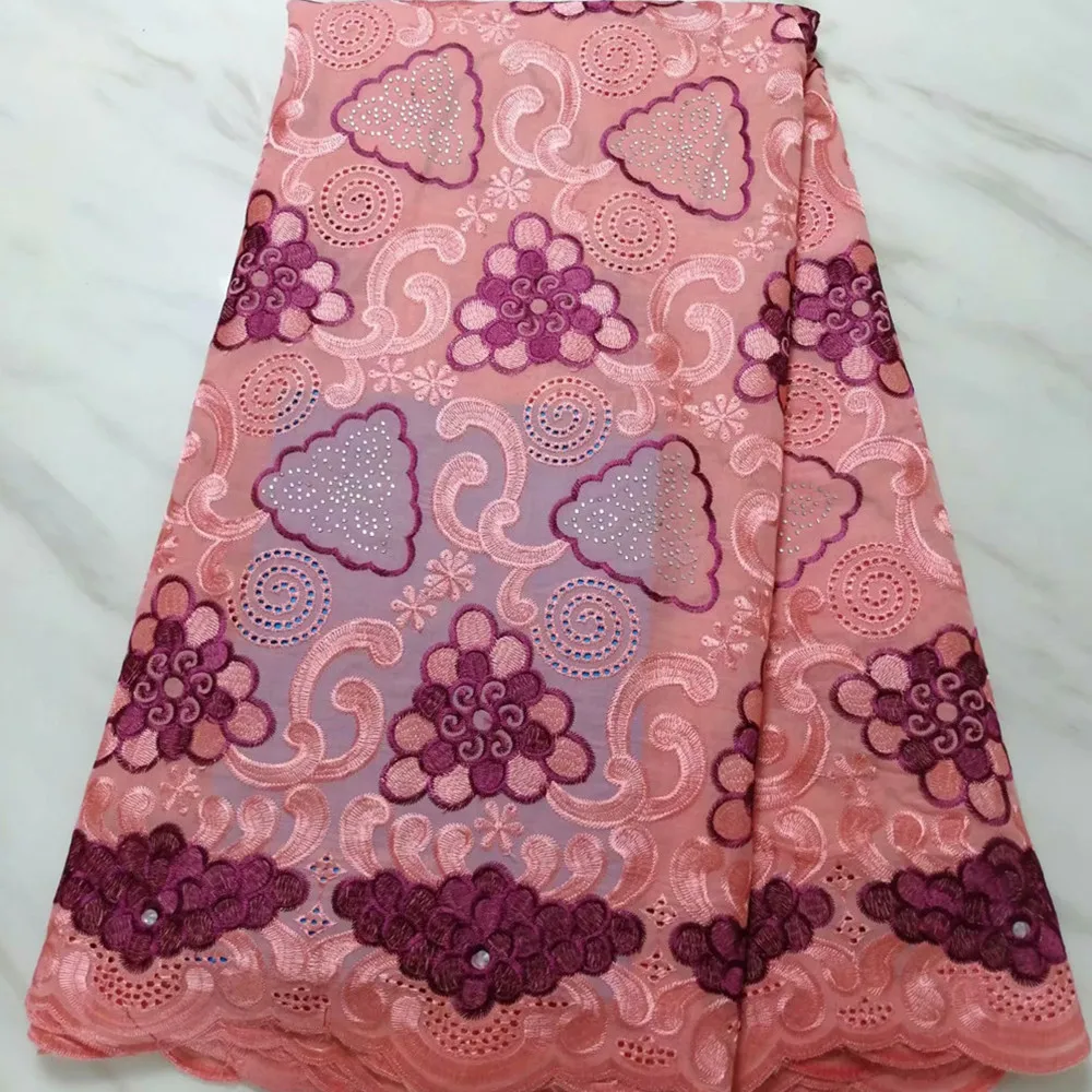 

2019 High quality cotton Stone Water soluble Embroidery African cord french guipure swiss lace Fabric for dress 5y/lot TPL11309