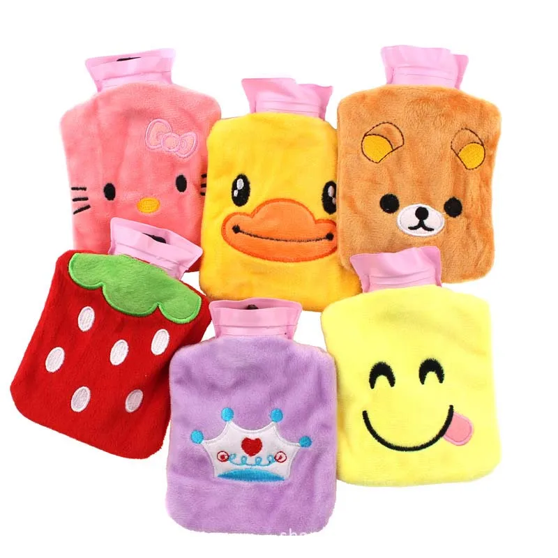 1 шт. плюшевая мультяшная плотная сумка для бутылок с горячей водой теплая