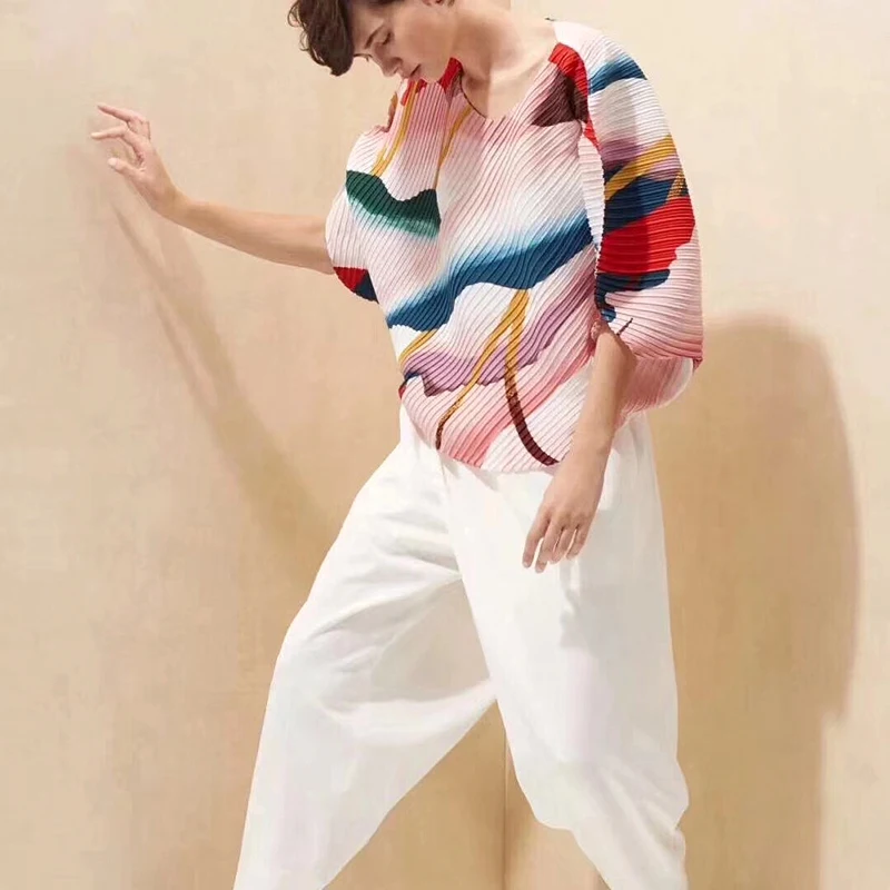 Женская плиссированная одежда LANMREM тонкая Свободная кофта с рукавами летучая