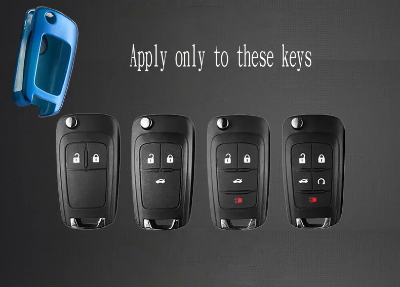 Черный чехол для ключей Fob TPU умный Мягкий защитный Chevrolet Chevy Cruze Sonic|Футляр