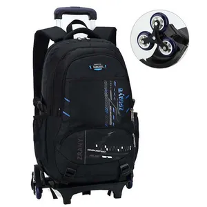 Съемные детские школьные ранцы для мальчиков и девочек, сумки-тележки для школы и учебников с колесами 26 дюйма