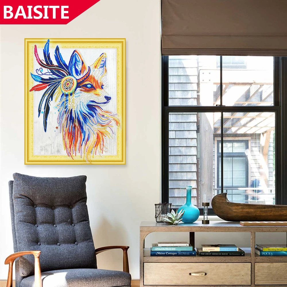 BAISITE особой формы алмазная вышивка животные полный горный хрусталь 5D DIY живопись