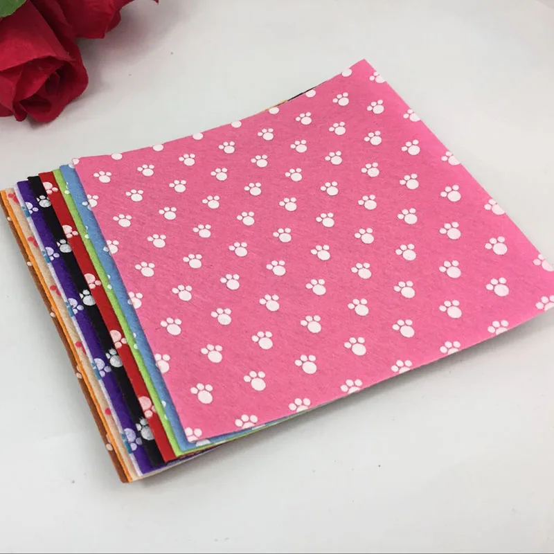 Печатная войлочная ткань нетканое домашнее украшение узорная пачка для шитья