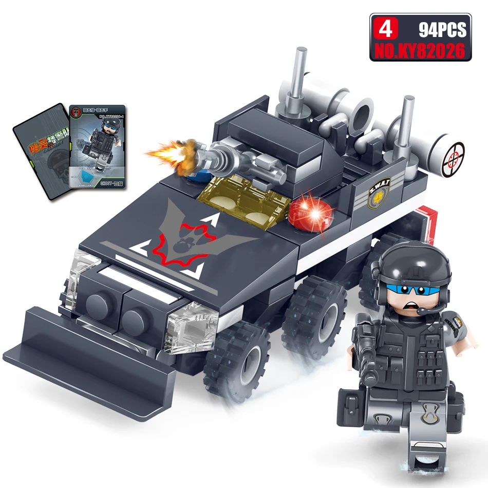 363 шт. полицейская станция SWAT военная серия 3D модель строительные блоки DIY