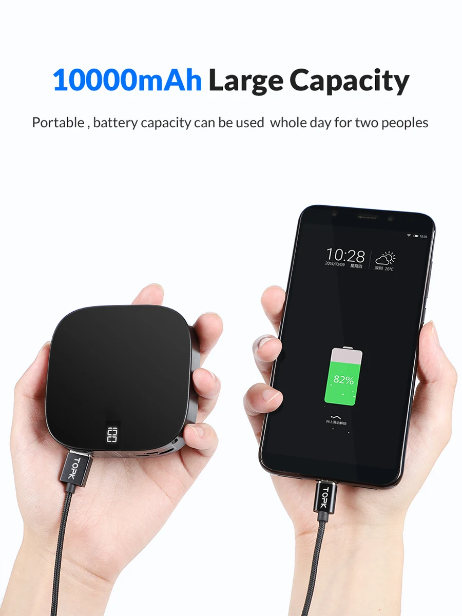 10000 мАч маленький внешний аккумулятор с двумя USB мини портативное зарядное устройство для мобильного телефона внешний аккумулятор для iPhone samsung Xiaomi