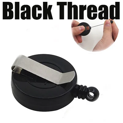 Black Thread 1 шт. устройство для катушки(доступны черные/прозрачные нити) Аксессуары для фокусов для сцены крупным планом иллюзии Prop Magia Vanish предметы инструмент - Цвет: Black Thread