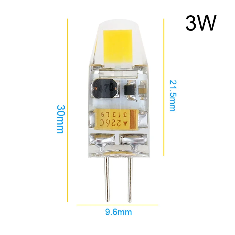 Мини G4 светодиодный светильник COB 3 Вт 6 DC/AC 12 В с регулируемой яркостью 360 Угол луча