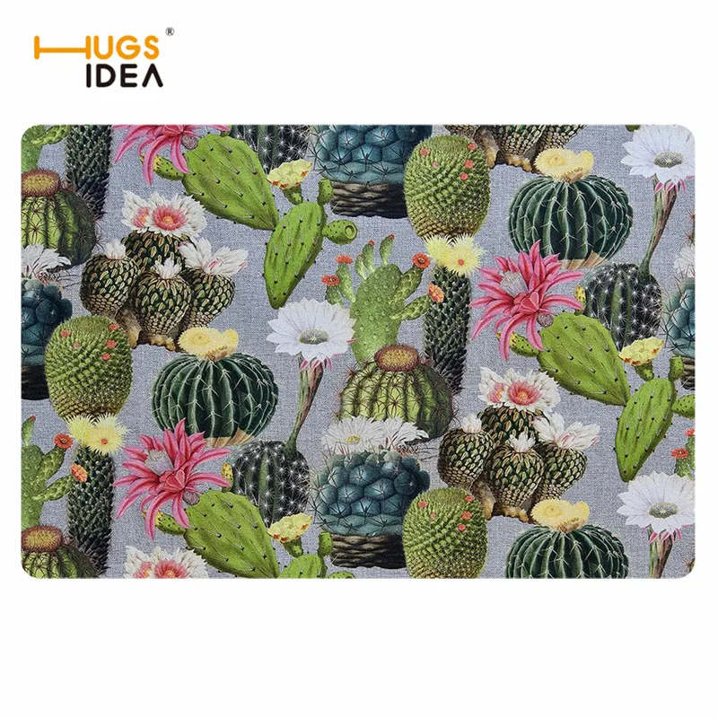 HUGSIDEA кактус цветочный 3D Печатный ковёр нескользящий домашний декор коврики для