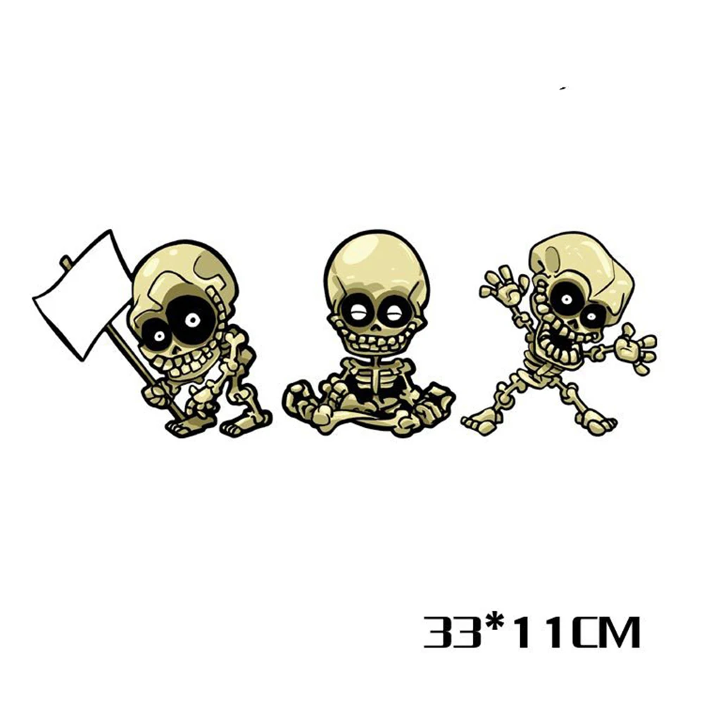 Aliauto Забавный мультфильм Скелетон действие 3 комбинации призрак Rider стикер