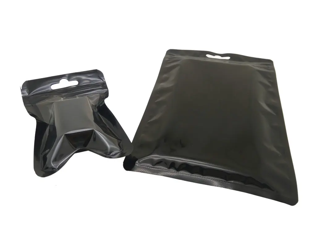 Прозрачный/черный пластиковый пакет на молнии 100 шт. | Дом и сад