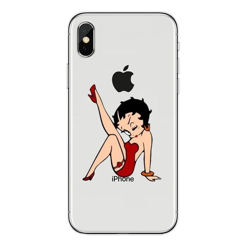 Горячая Распродажа Betty Boop новоприбывшие чехол для телефона из мягкого ТПУ с