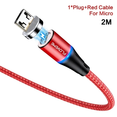 SG007-003 FLOVEME 2 м USB Магнитный кабель для быстрой зарядки для iPhone XR XS samsung S8 S9 Xiaomi huawei P20 Micro USB 3A type C USB кабель для передачи данных - Цвет: SG007-003