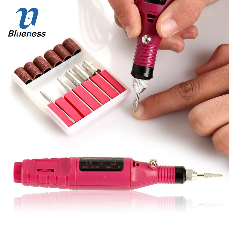 машинка для маникюра аппарат фрезы 1 комплект 6 бит профессиональный