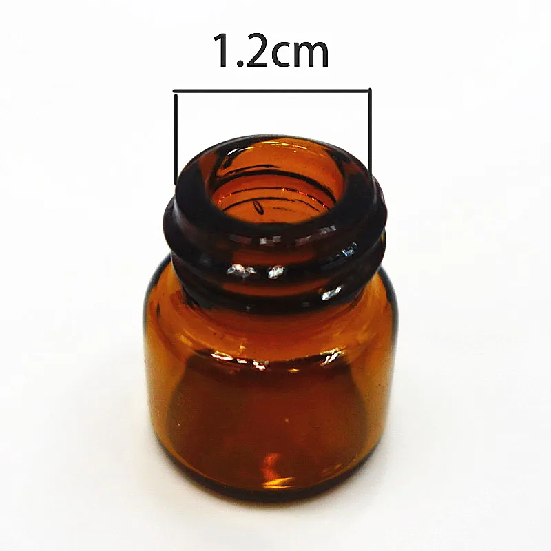 100 шт./лот 1 мл мини-желтая пустая Пипетка для эфирных масел Коричневый Стеклянный