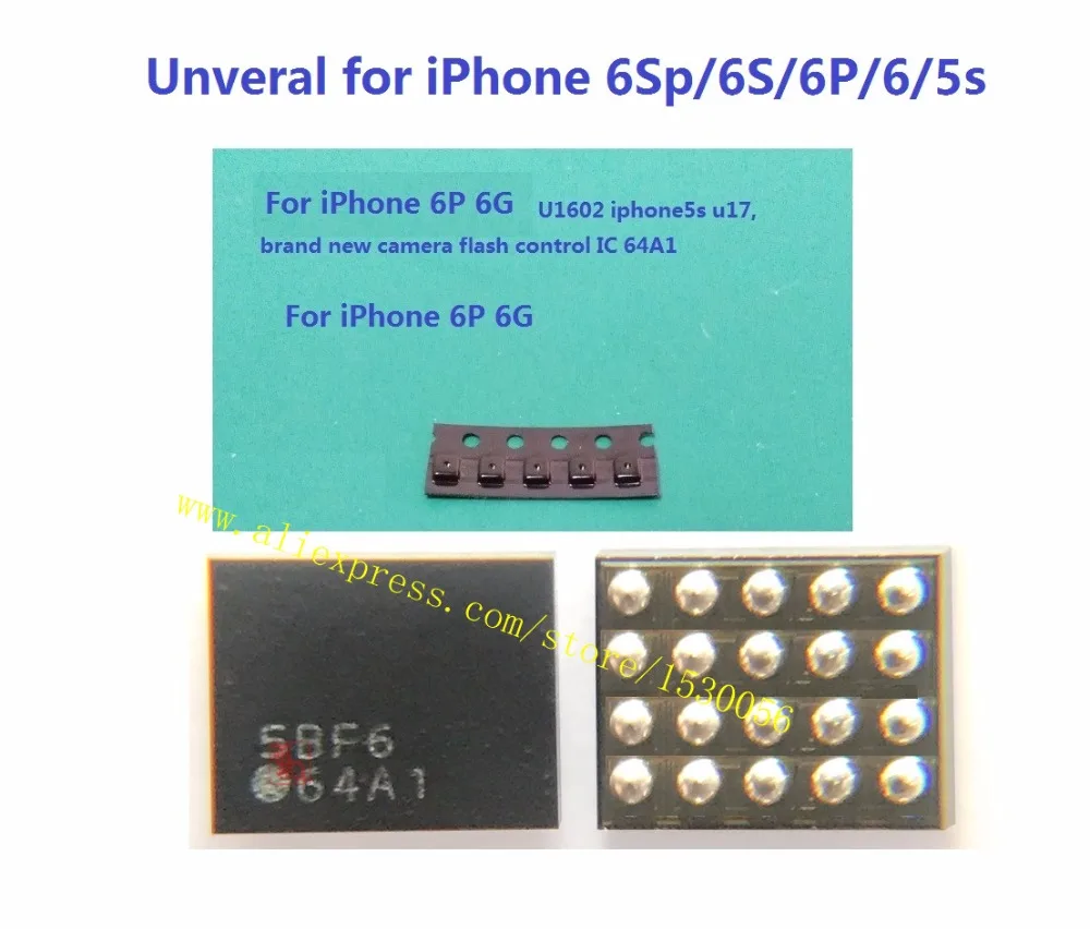 Для iPhone 6/6 Plus camera flash control IC 20 pins U1602 light для 5S U17|ics for iphones|ic controlleric 2 |