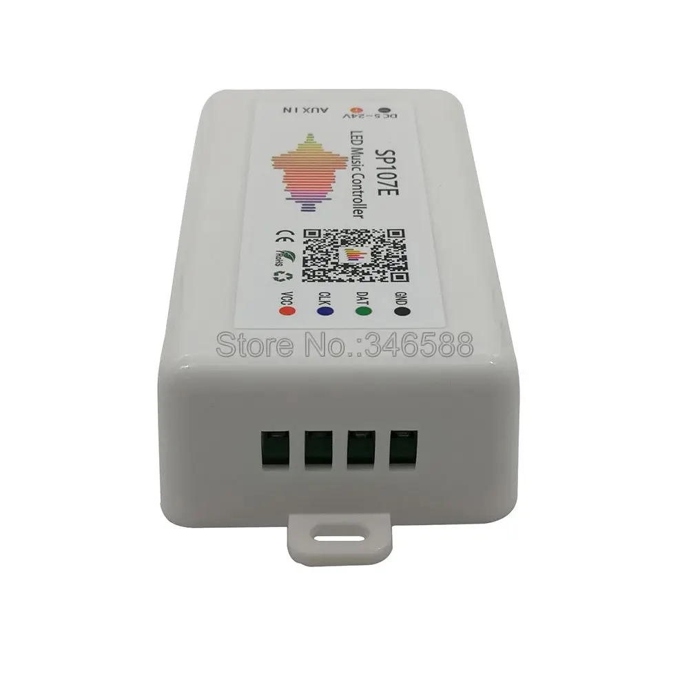SP107E Bluetooth светодиодный музыкальный контроллер Pixel IC SPI с помощью приложения для