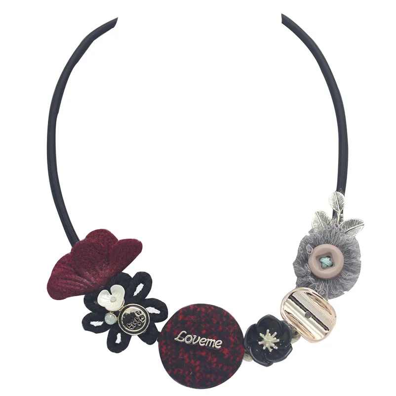 ADOLPH Extendy новинка ручная работа ткань цветок лист ожерелье-чокер любовь новые