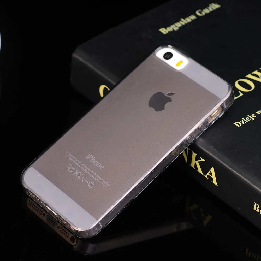 50pcs/lot For iPhone 5S Se Case Ultrathin Transparent Soft Silicone TPU Protective Cases SE 5 Phone Back Covers |